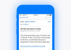 iPhone Email Template Ios Mail App Sketch Freebie by Mds Dribbble Dribbble
