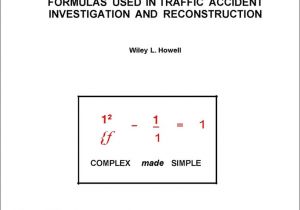 Iptm Traffic Template Derivations Manual for formulas Used In Traffic Accident