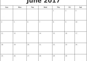 Is there A Calendar Template In Word June 2017 Calendar Word Calendar Printable Free