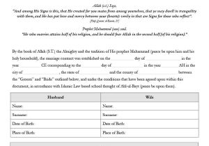 Islamic Marriage Contract Template 33 Marriage Contract Templates Standart islamic Jewish