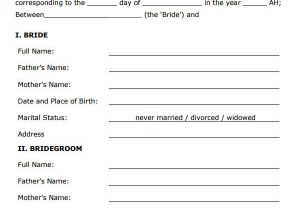 Islamic Marriage Contract Template Marriage Contract Template 14 Download Free Documents