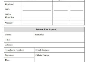 Islamic Marriage Contract Template Marriage Contract Template 7 Download Free Documents In
