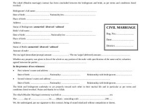 Islamic Marriage Contract Template Sample Marriage Contract form 8 Free Documents In Doc Pdf