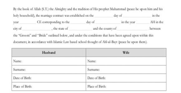 Islamic Marriage Contract Template Sample Marriage Contract form 8 Free Documents In Doc Pdf