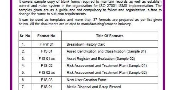 Iso 27001 Templates Free Download iso 27001 Templates Free Download 51 Inspirational iso