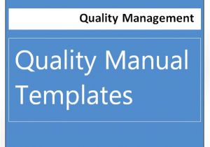 Iso 9000 Quality Manual Template iso Templates