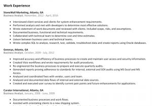 It Business Analyst Resume Samples with Objective Business Analyst Resume Sample Resumelift Com