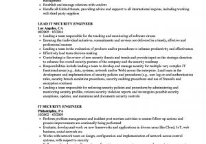 It Engineer Resume Examples It Security Engineer Resume Samples Velvet Jobs