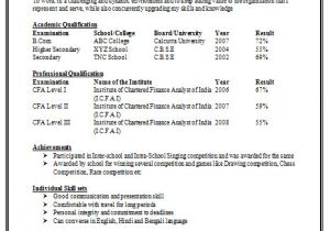 It Fresher Resume format Doc Over 10000 Cv and Resume Samples with Free Download