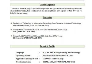 It Fresher Resume format Download 10 Fresher Resume Templates Download Pdf