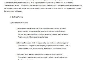 It Maintenance Contract Template Free 13 Maintenance Contract Templates Free Word Pdf