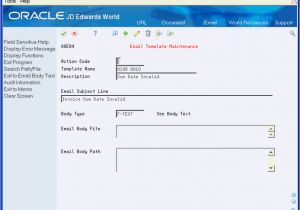 It Maintenance Email Template Set Up Edi Error Notification