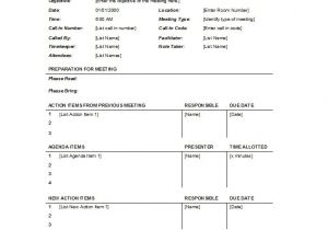 It Meeting Minutes Template 46 Effective Meeting Agenda Templates Template Lab