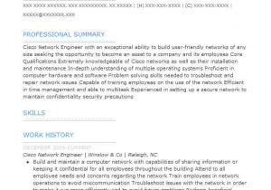It Network Engineer Resume Cisco Network Engineer Resume Sample Resumes Misc