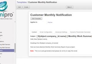 It Notification Email Template Odoo Project Work Email Notification
