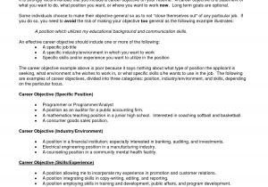 It Resume Objectives Samples Career Objective On Resume Template Resume Builder