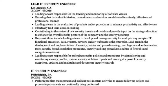 It Security Engineer Resume It Security Engineer Resume Samples Velvet Jobs