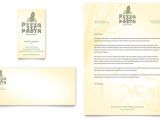 Italian Restaurant Business Plan Template Italian Pasta Restaurant Business Card Letterhead