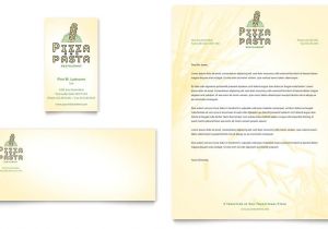 Italian Restaurant Business Plan Template Italian Pasta Restaurant Business Card Letterhead