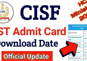 Itbp Admit Card Name Wise Cisf Hc Ministerial Admit Card Download 2019 Cisf Hc