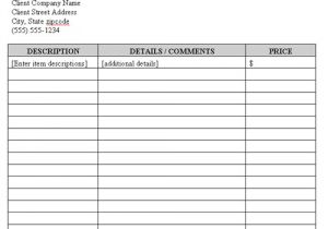Itemized Proposal Template Time Material Itemized Proposal 1 Construction Work