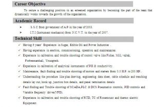 Iti Student Resume Iti Student Resume format Anjinho B