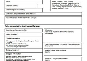 Itil Document Templates 8 Change Request Samples Sample Templates