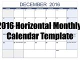Iwork Calendar Template Numbers 2016 Horizontal Monthly Calendar Template Free