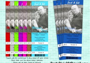 Jack and Jill Ticket Templates Jack and Jill Stagette Buck and Doe Party Invitation Ticket