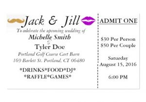 Jack and Jill Ticket Templates Jack and Jill Tickets Business Card Zazzle
