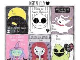 Jack and Sally Valentine Card Nightmare before Christmas Digital Valentine S Day Cards