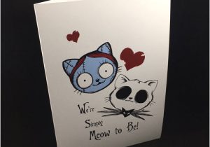 Jack and Sally Valentine Card Spooksieboo Jack & Sally Cats