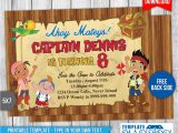 Jake and the Neverland Pirates Birthday Invitation Template Jake and the Neverland Pirates Invitation 2 by
