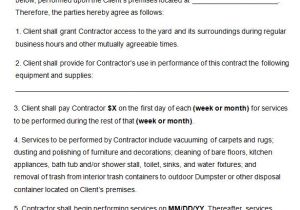 Janitorial Contracts Templates 21 Cleaning Contract Templates Word Pdf Apple Pages