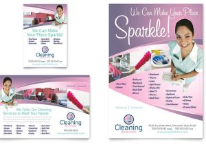 Janitorial Flyer Templates House Cleaning Maid Services Flyer Ad Template Design