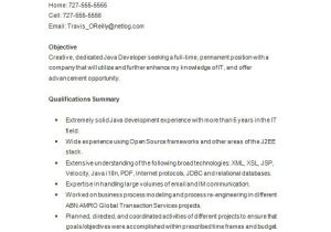 Java Basic Resume Java Developer Resume Template 14 Free Samples