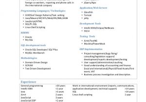 Java Basic Resume Resume format Resume for Java Developer