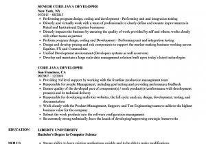 Java Developer Resume Sample Core Java Developer Resume Samples Velvet Jobs