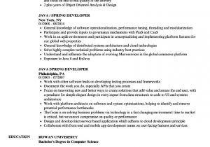 Java Microservices Sample Resume Java Spring Resume Samples Velvet Jobs
