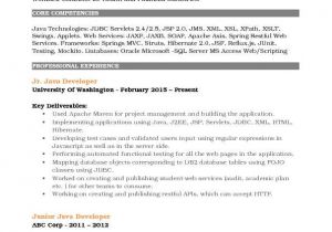 Java Microservices Sample Resume Junior Java Developer Resume Samples Qwikresume