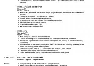 Java Resume Sample Core Java Resume Samples Velvet Jobs