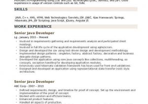 Java Resume Sample Senior Java Developer Resume Samples Qwikresume