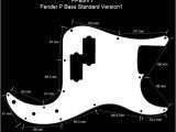 Jazz Bass Pickguard Template Templates Ertmermusic