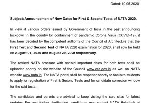 Jee Paper 2 Score Card Nata 2020 1 29 Aug Admit Card New Exam Pattern