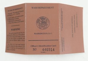 Jee Paper 2 Score Card Us Army Ww2 War Department Officera S Identification Card Id Ausweis