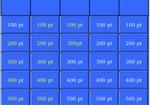 Jepordy Template 7 Blank Jeopardy Templates Free Sample Example format