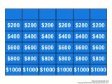 Jepordy Template Free Jeopardy Template Make Your Own Jeopardy Game
