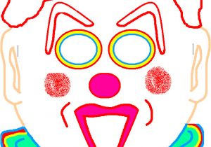 Jester Mask Template Free Printable Clown Mask Full Color Paper Clown Mask to
