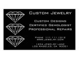 Jewellery Business Cards Templates Custom Diamond Jewelry Business Card Template Zazzle