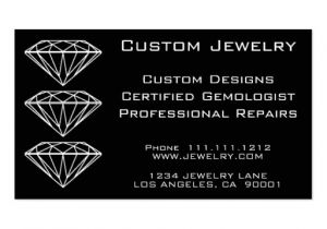 Jewellery Business Cards Templates Custom Diamond Jewelry Business Card Template Zazzle